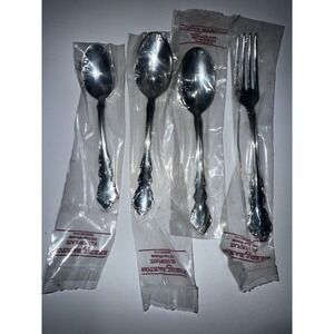 4‎ Reed & Barton DRESDEN ROSE Silverplate 1953 Silverware Solid Serving Utensils